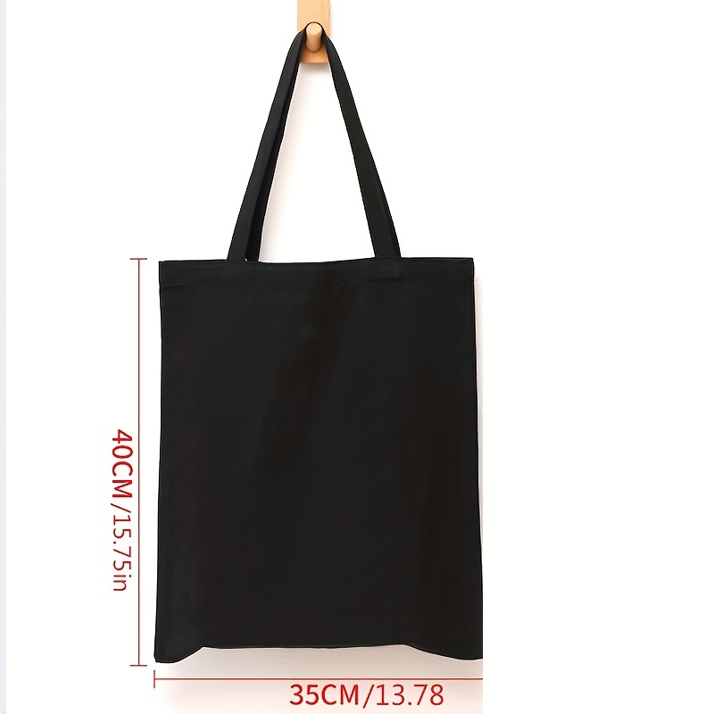 Plain black deals canvas tote bag