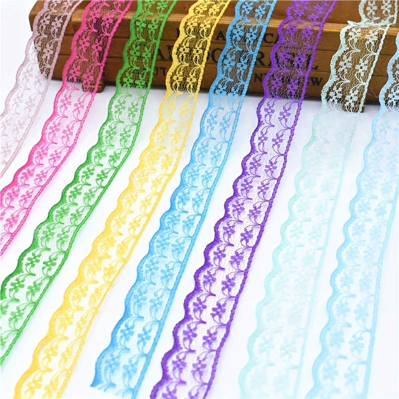 10 Yards Lace Trim Colorful Lace Ribbon For Sewing Gifts - Temu