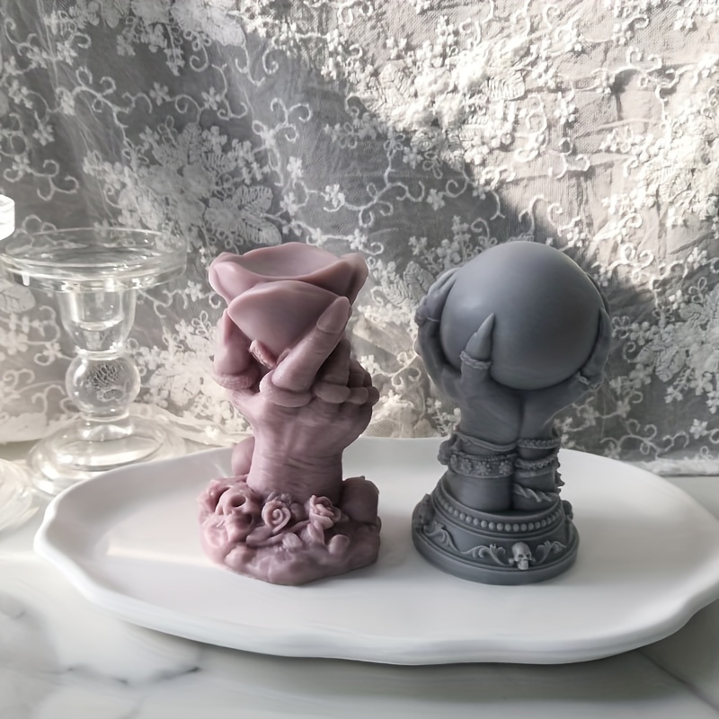 Halloween Candle Moulds,creative 3d Skull Ghost Claw Halloween