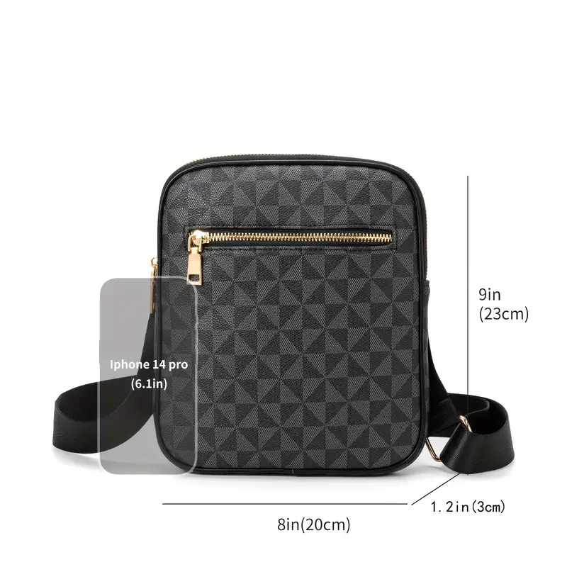 Men's Crossbody Bag, New Fashion Simple Small Shoulder Bag, Can Hold Mobile Phones Pad,Temu