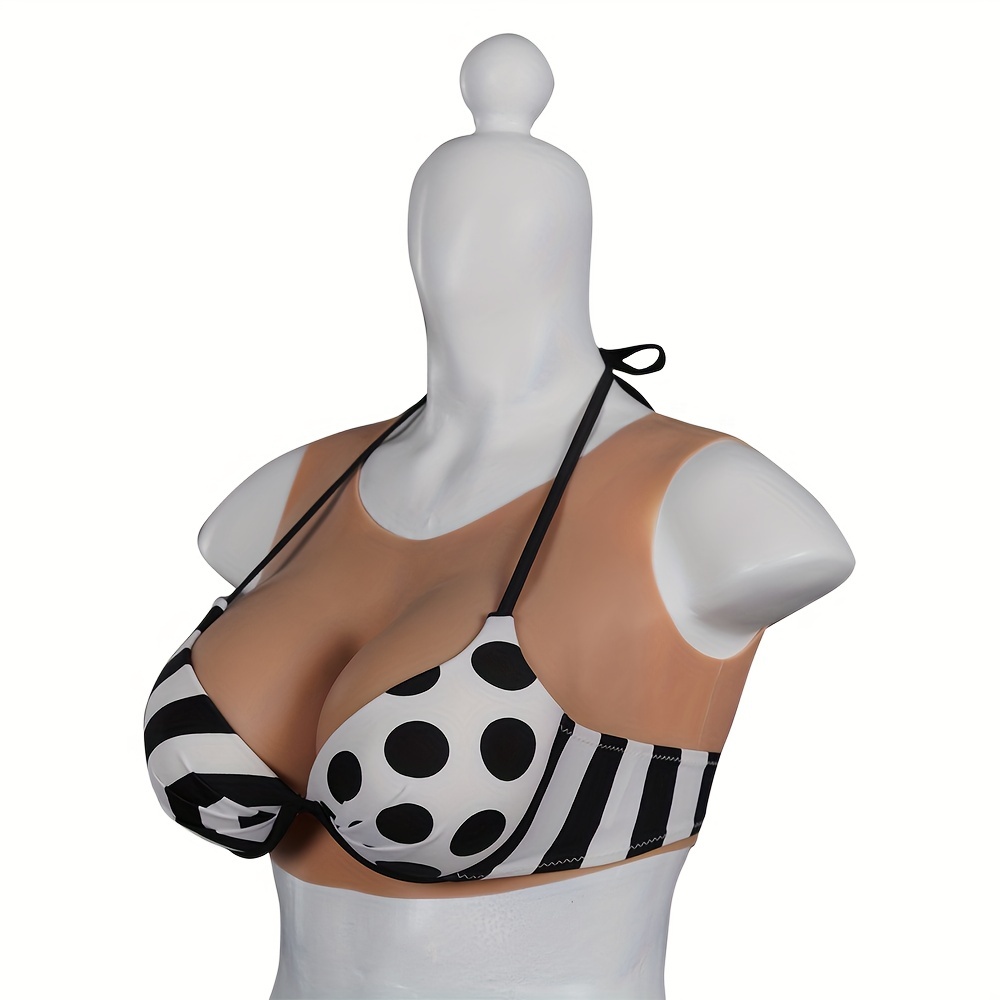 C/d/f Cup Realistic Silicone Breast Form Round Neck High - Temu New Zealand