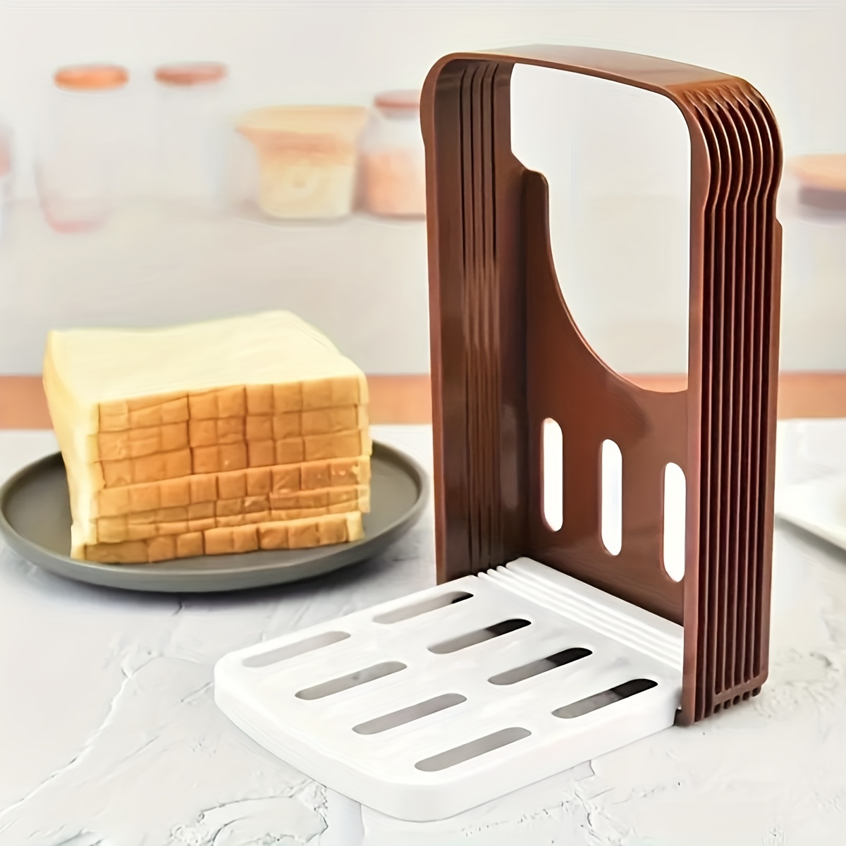1pc Bread Slicer With Toast Cutting Slot And Bread Mould, Bread