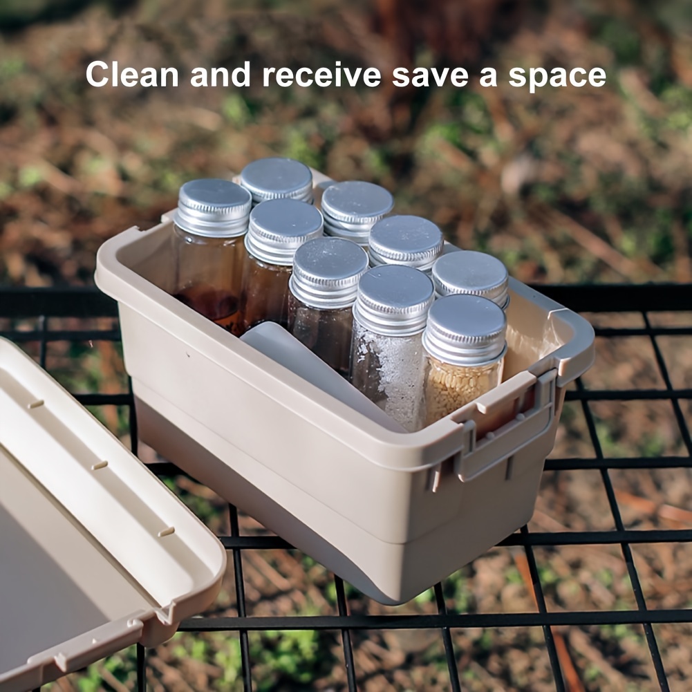 Solid Outdoor Camping Mini Storage Box Desktop Seasoning Bottle Storage Box