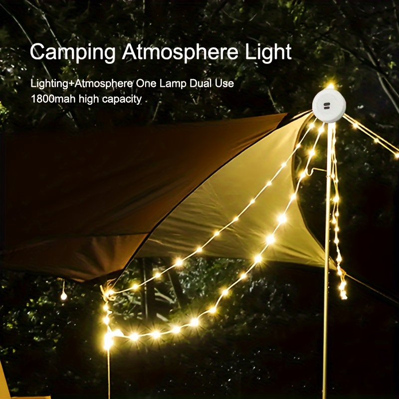 Camping String Lights Camping Lantern String Light 33Ft Camping Light 8  Modes