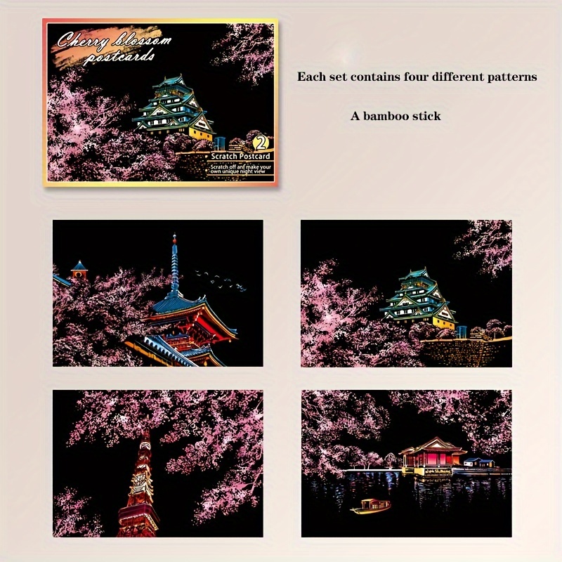 Japan Tower Scratch Painting Kit