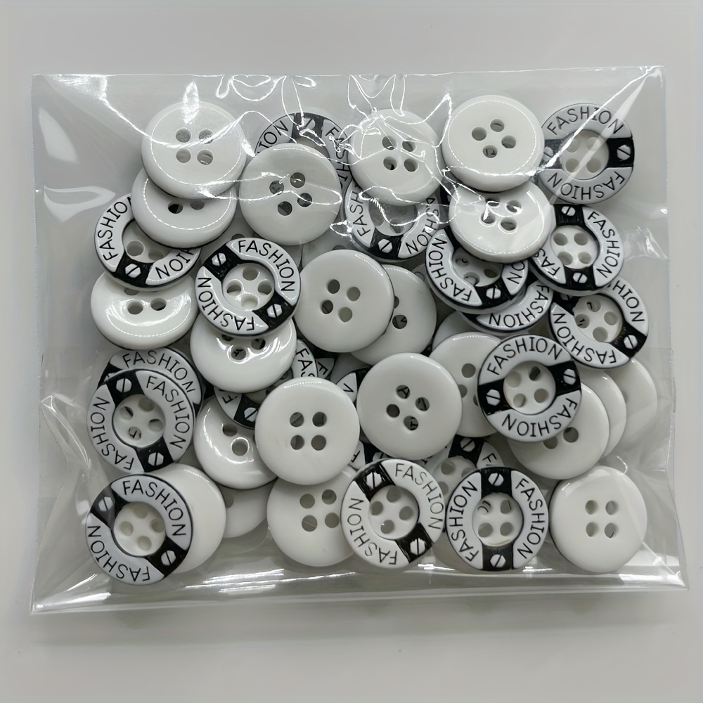50pcs Classic Round Shirt Jacket Button DIY Clothing Accessories For Men