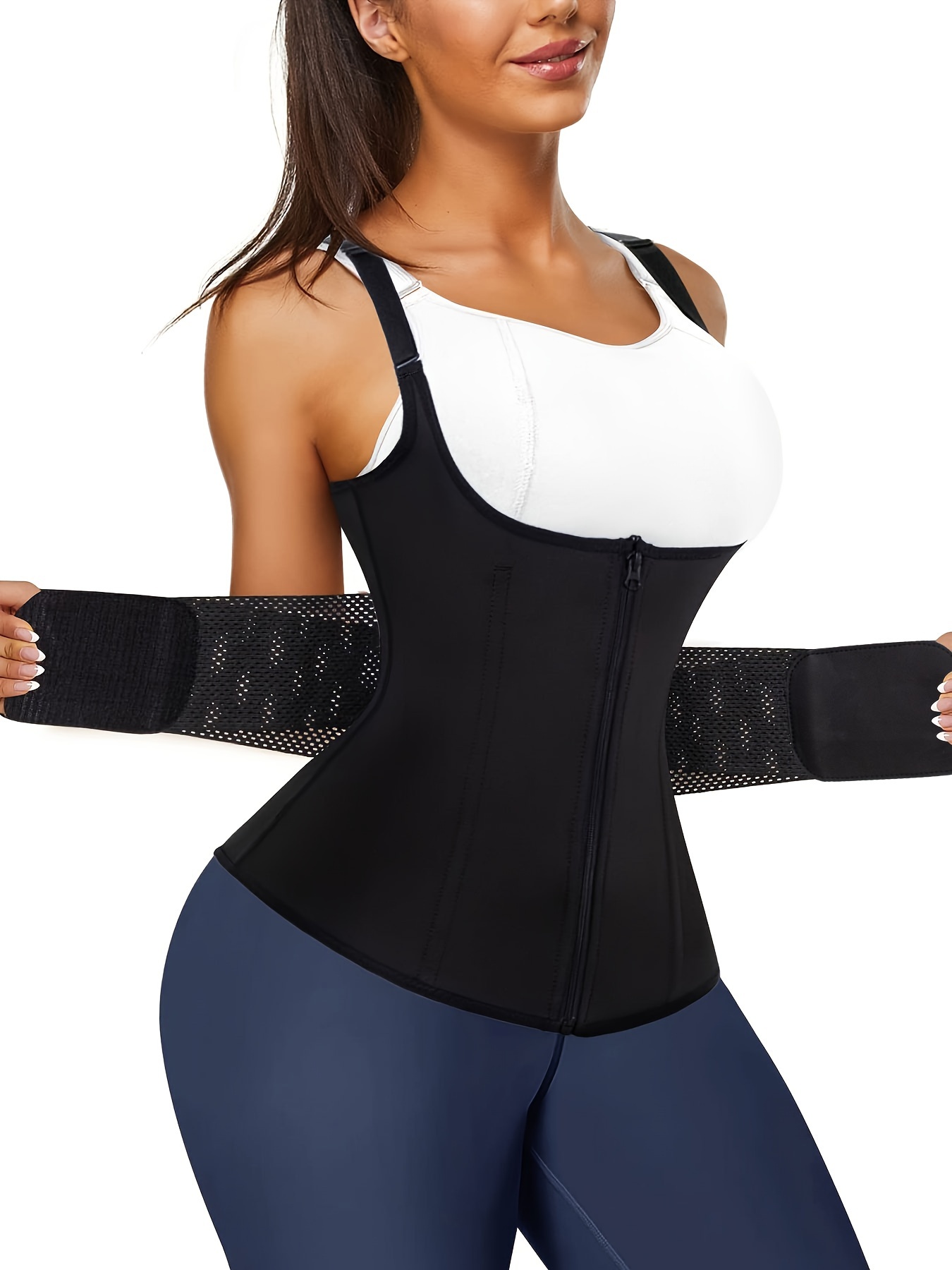 Black Womens Body Shaper Corset With Tummy Sweat Belt, Waist Slimming, And  Fitness Training Sauna Suit Trainers For High Waisted Undergarments And  Modeling From Tieshome, $4.8