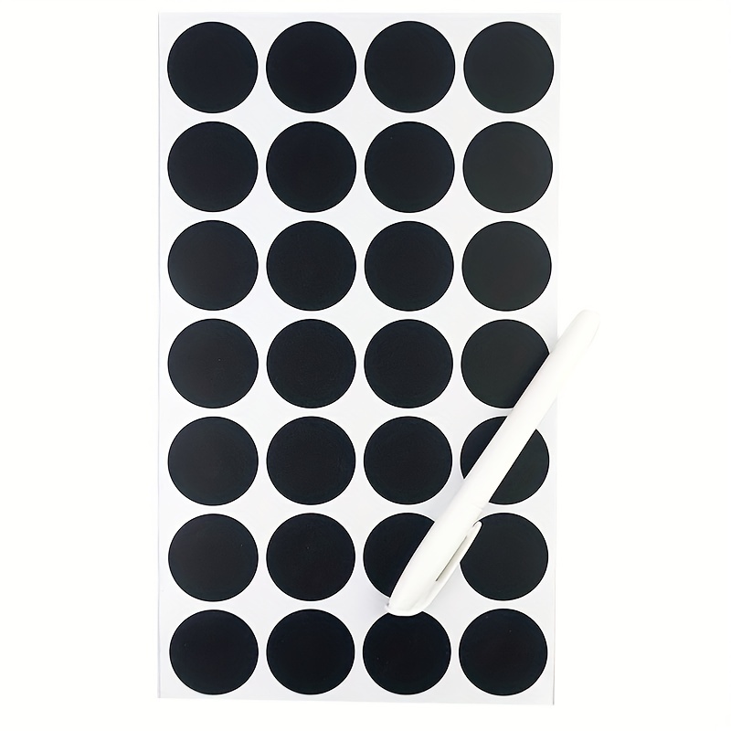 140pcs Rewritable PVC Round Chalkboard Sticker Adhesive Label
