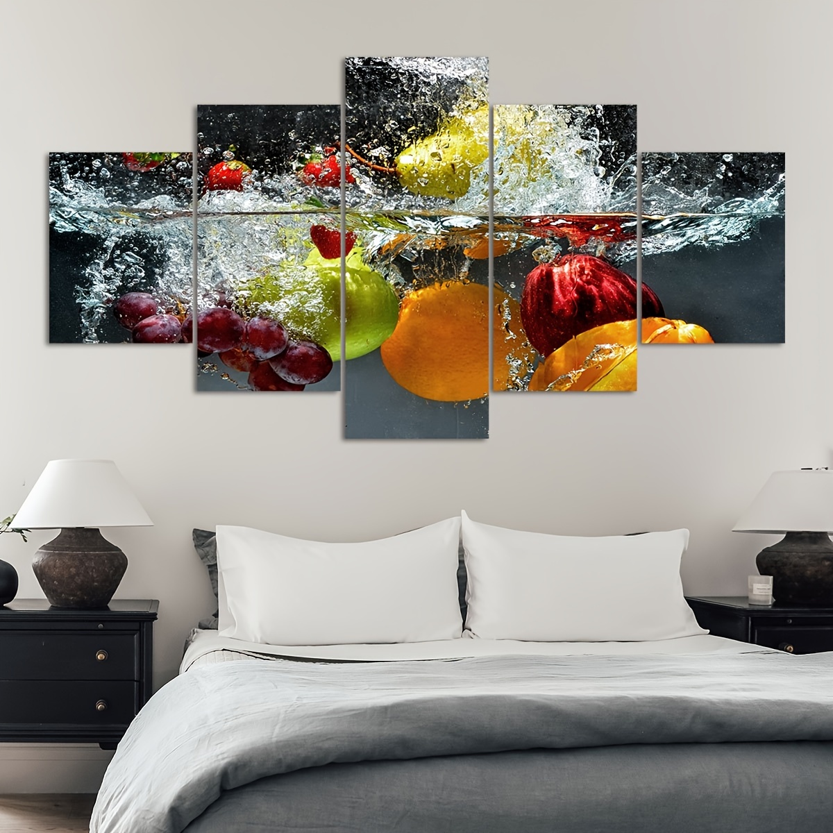 Canvas Poster Hd Fruits In Water Home Decoration Gift - Temu