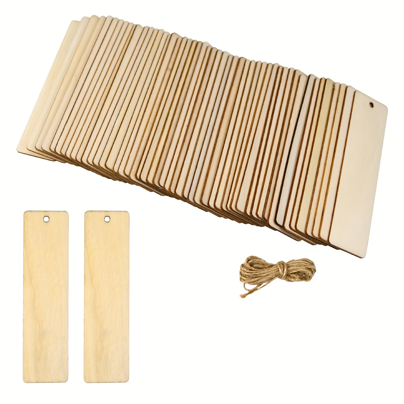 Wood Blank Bookmarks Diy Wooden Craft Bookmarks Hanging - Temu