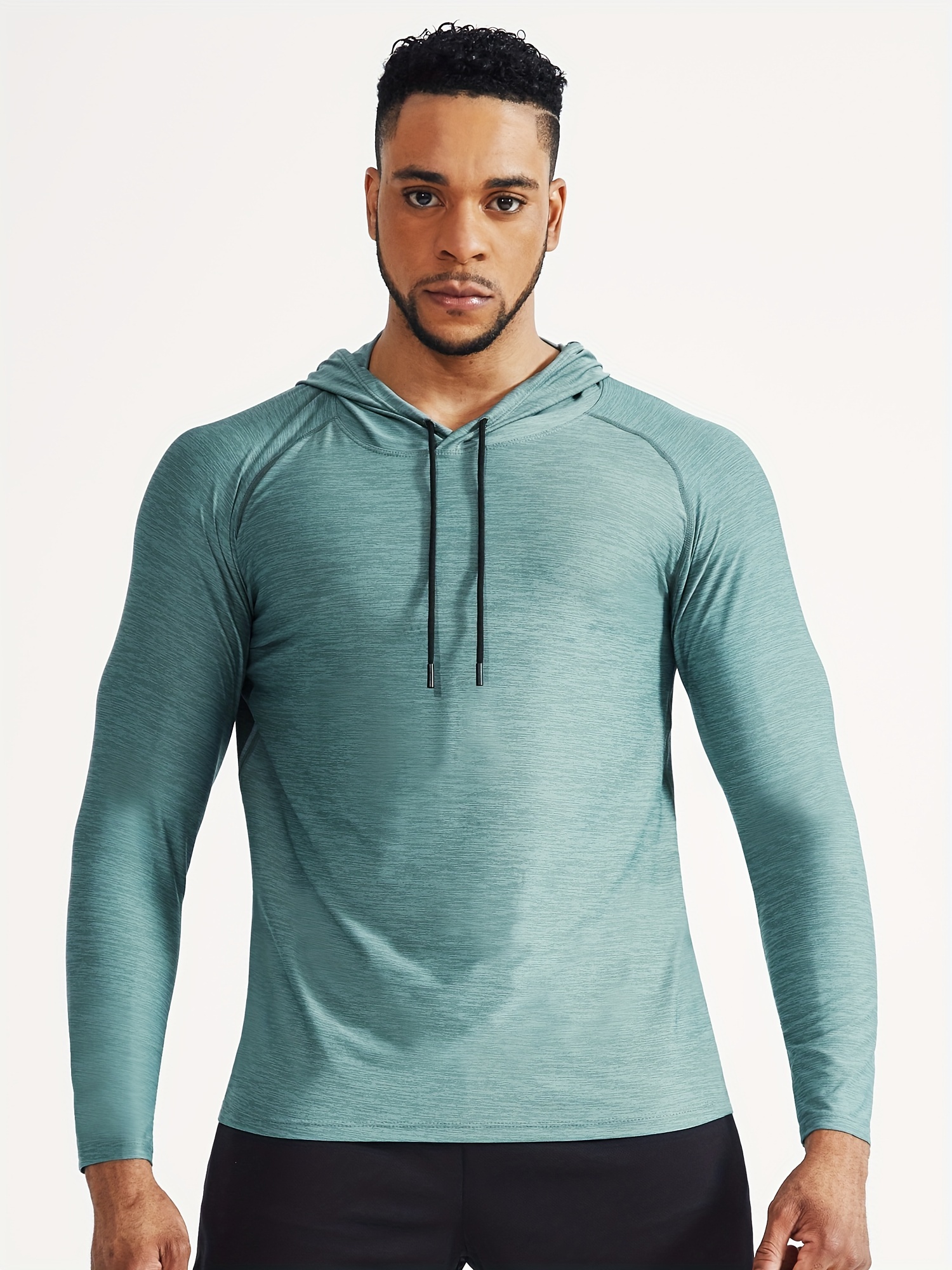 Long Sleeve Workout Hoodie Shirts for Men, Lightweight Athletic