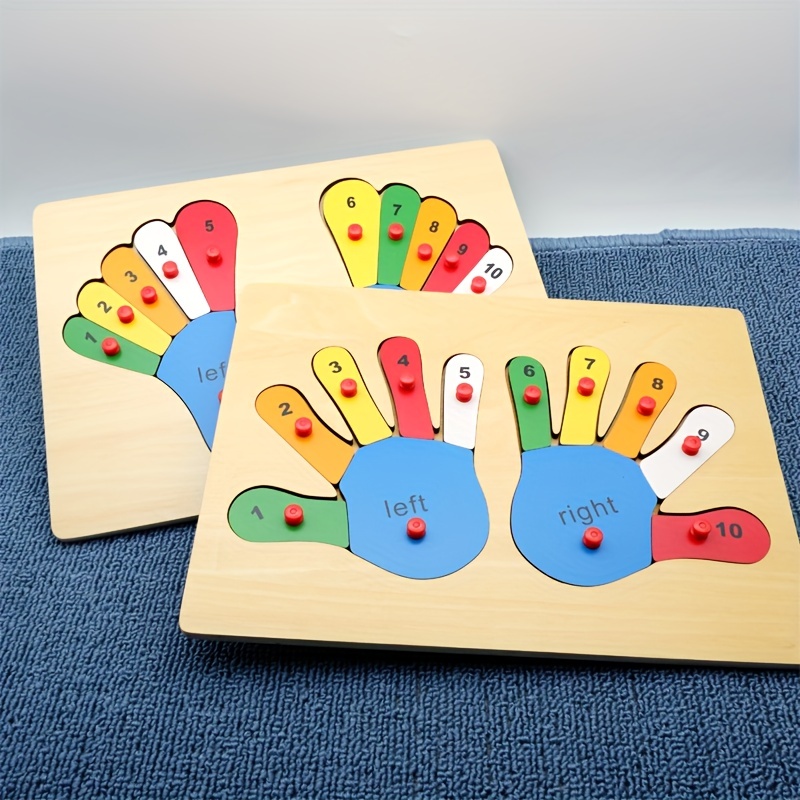 Children's Palm Foot Wooden Puzzle Board Toys - Temu Canada
