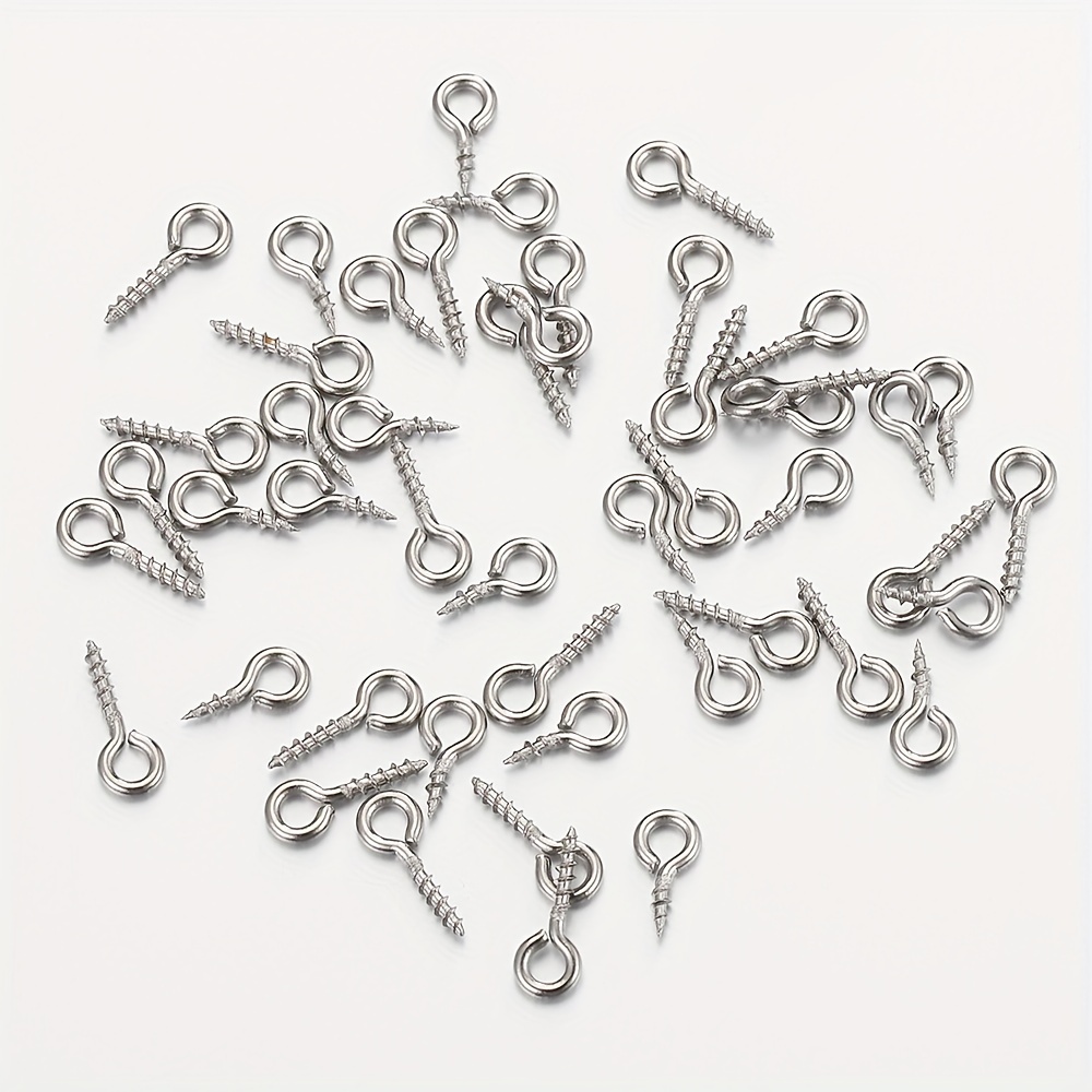 50pcs Stainless Steel Nail Accessories For DIY Jewelry Making Bead Pendant