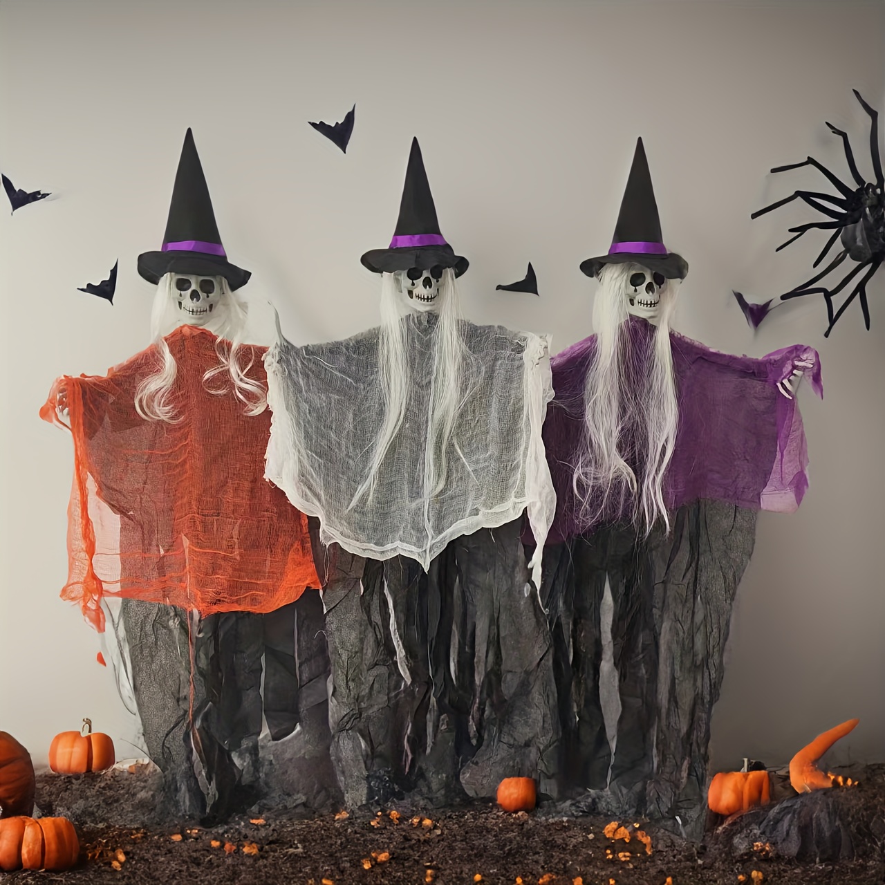 2 Pcs Tocando a decoração do Dia das Bruxas da bruxa - Halloween