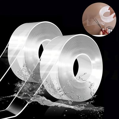 1 3 5m nano tape double sided tape transparent reusable waterproof adhesive tapes cleanable kitchen bathroom supplies tapes