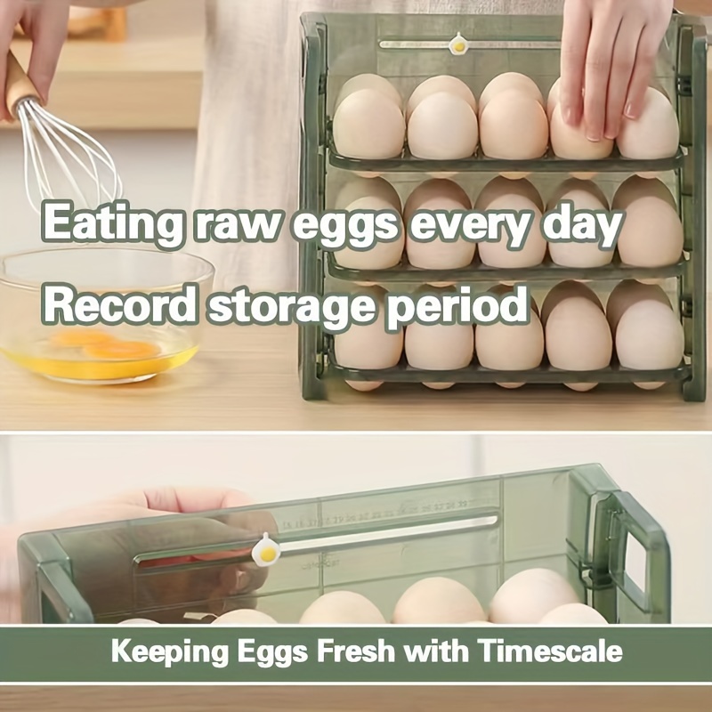  3 layer Egg Storage Rack Organizer for Countertop - Bamboo  Kitchen Egg Holder Basket for Fresh Eggs, Egg Container for Chicken Coop  Accessories : Home & Kitchen