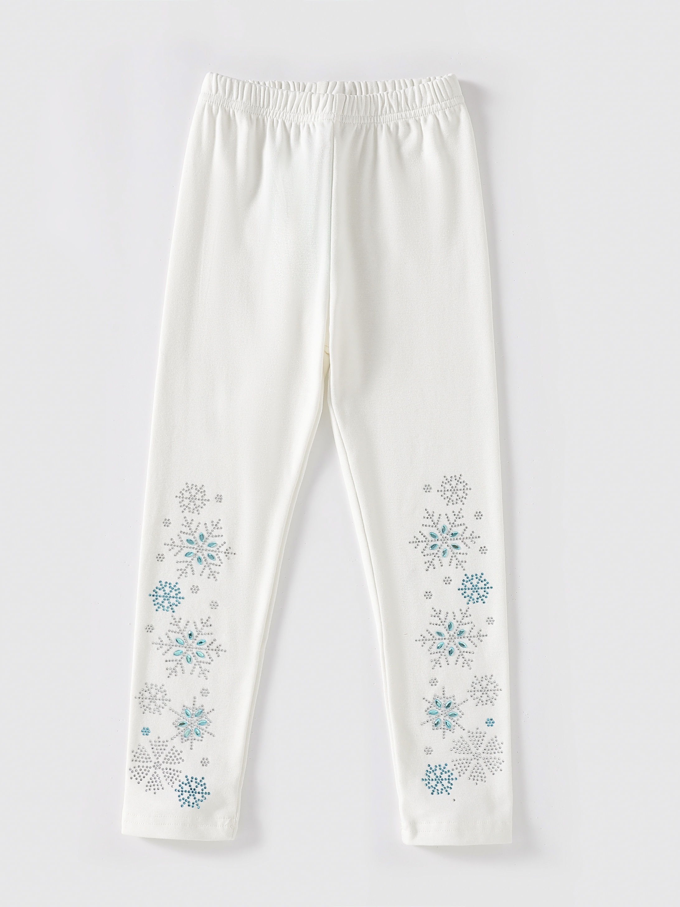 Adorable Rhinestone Snow Appliques Girls' Leggings Costume - Temu