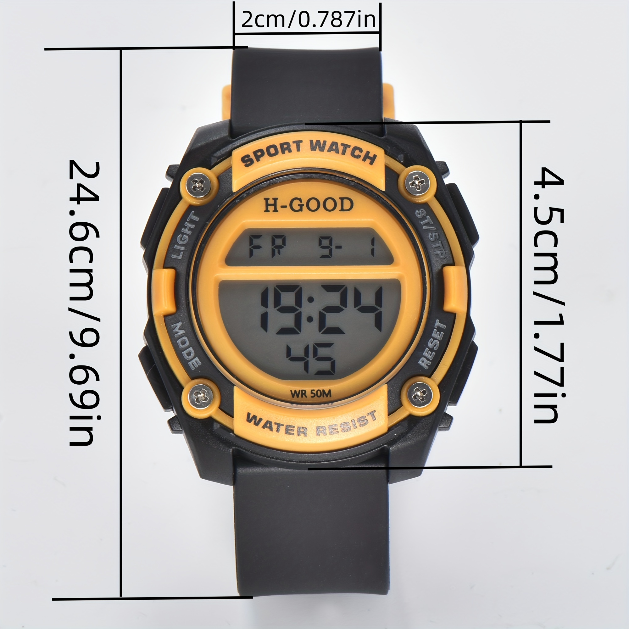 Montre aiguille et digitale double outlet affichage