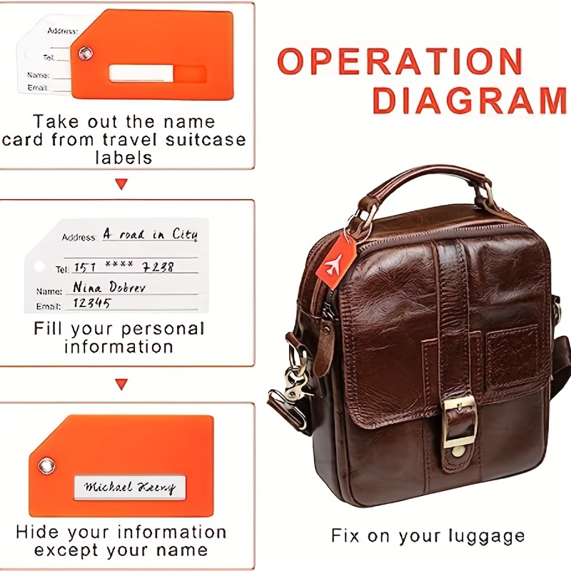 Luggage Storage Identification Hanging Card Backpack Luggage Listing  Creativity Travel Storage Baggage Tag Holder Marker - Temu