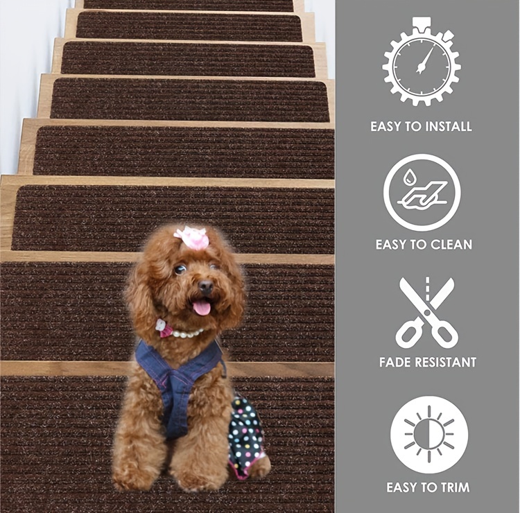 1/10 Stück Treppenteppich Fußplatte Antirutsch-Rücken Treppenlaufband Für  Kinder Und Die Sicherheit Und Griffigkeit Der Hunde Matte
