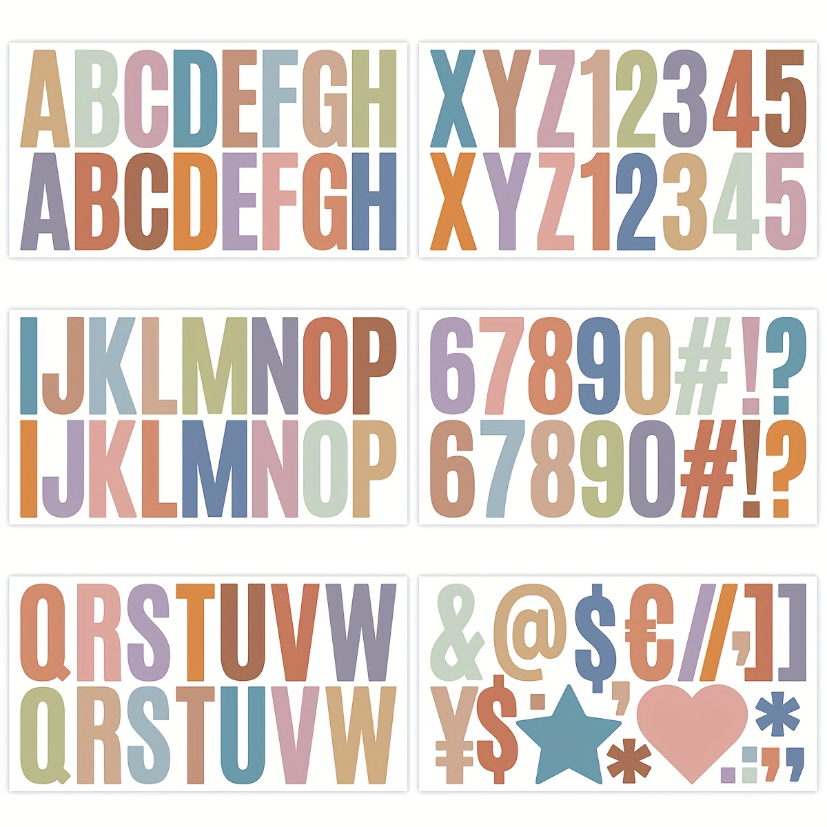 thumbnail image 2 of Buy 5 Sheets 360 Pcs Waterproof Oil-proof Self Adhesive Vinyl Letters Numbers Stickers Black Online 2 of 13