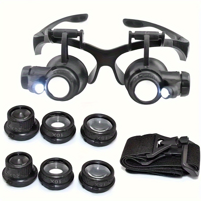 1PC Illuminated Loupe Magnifier Magnifying Glass With LED Light Stand  Illuminated Microscope With Head 2 Oamps Optical Instruments 126