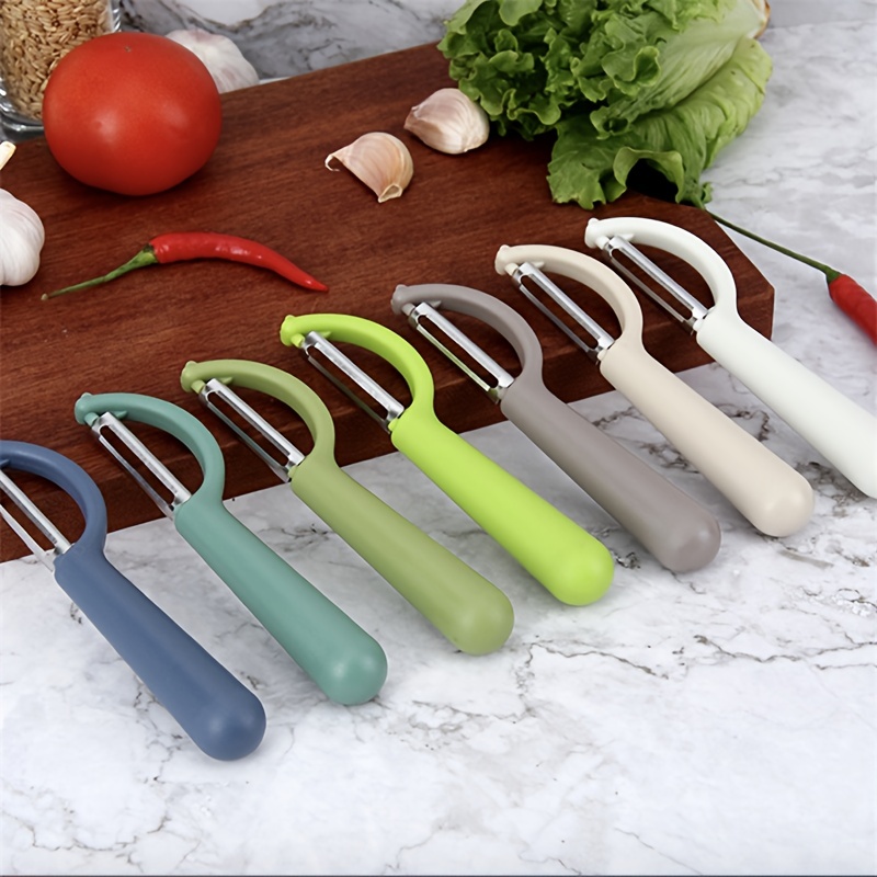 1pc Stainless Steel Peeler With Plastic Handle, Kitchen Fruit