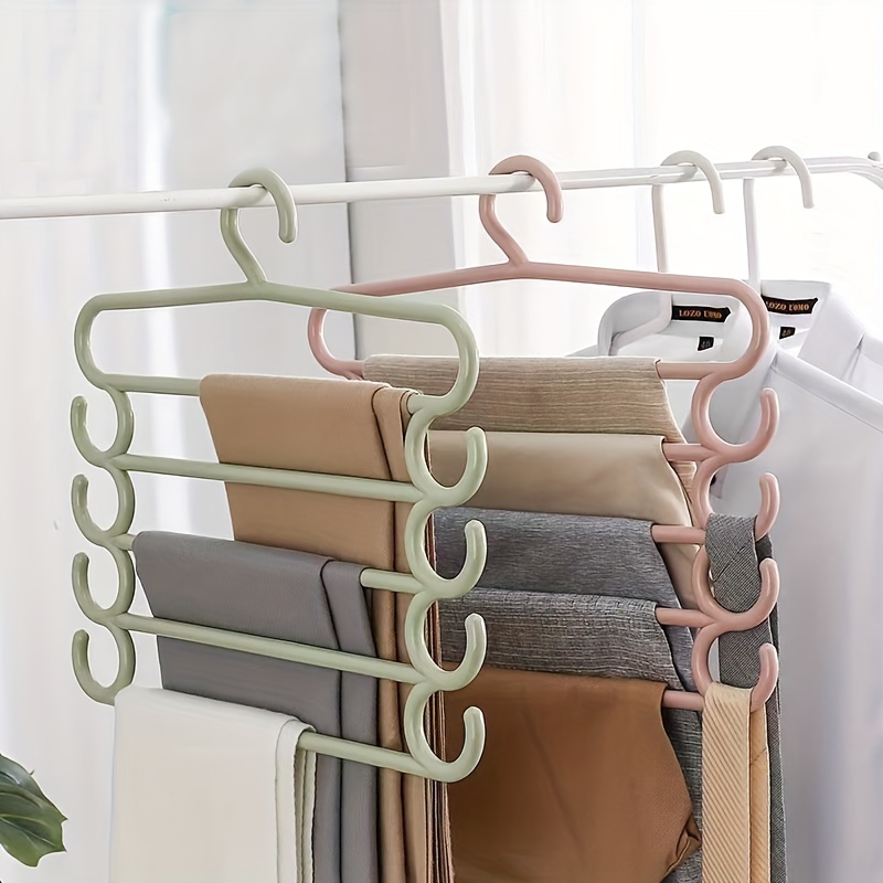 Multifunctional Double Layer Storage Hanger Plastic Clothes - Temu