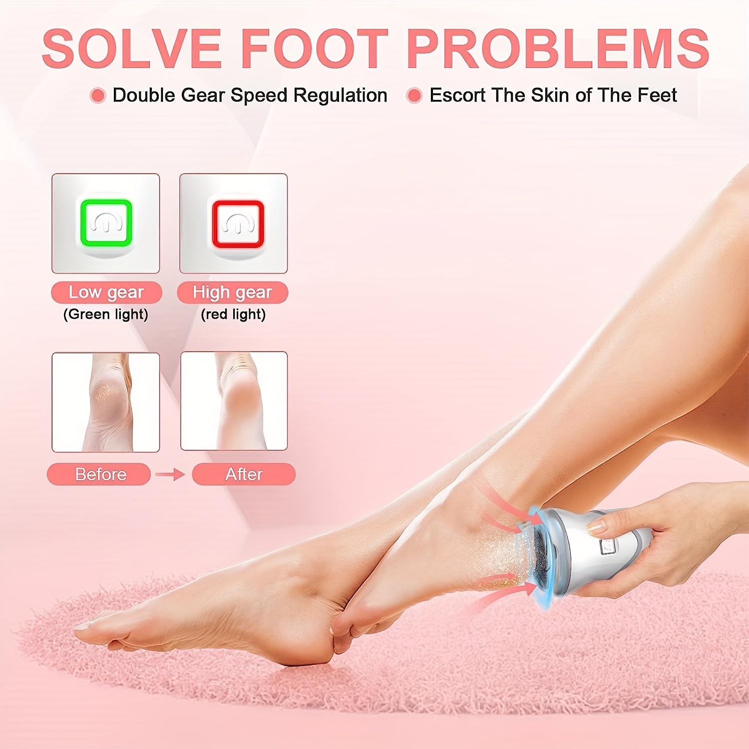  Powerful Electric Foot Callus Remover, Rechargeable