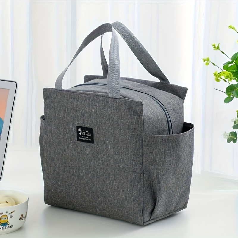 1pc Lunch box, handbag, square insulation bag, aluminum foil thickened bento  bag, office worker, student, meal carrying, large capacity picnic bag