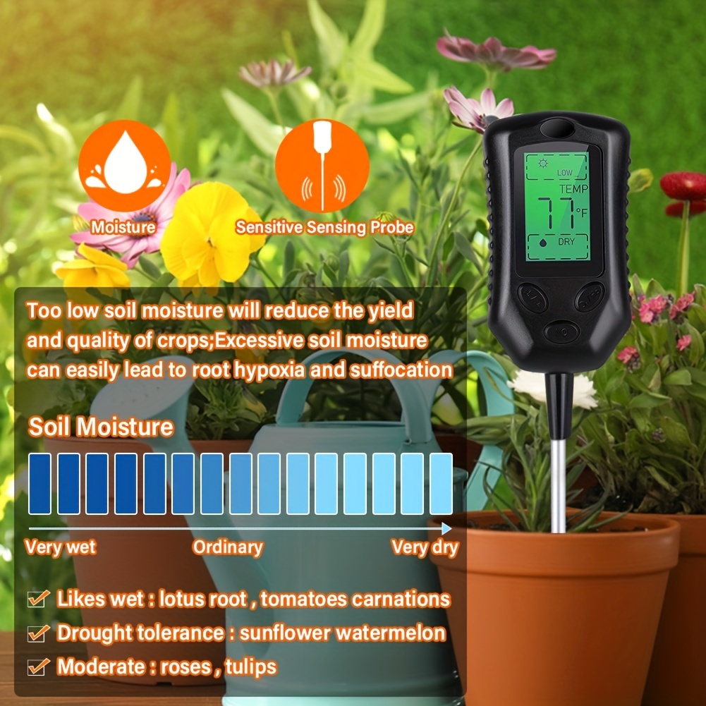 1pc Soil Moisture Sensor, Soil Water Monitor, Humidity Meter For