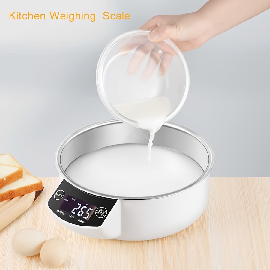 1pc Digital Kitchen Scale With Bowl For Measuring Ingredients And Weighing  Food, Multifunctional, Accurate, Easy To Use, Perfect For Baking And  Cooking, An Essential Kitchen Tool And Accessory