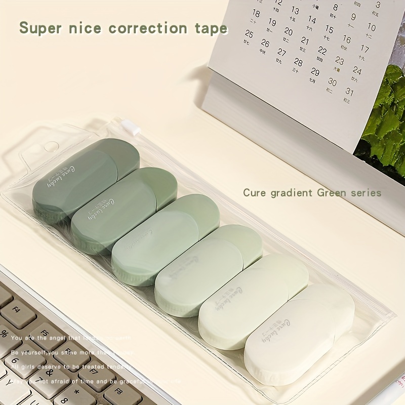 6pcs Gradient Correction Strip Japanese Mori Series Mute Large Capacity Statione