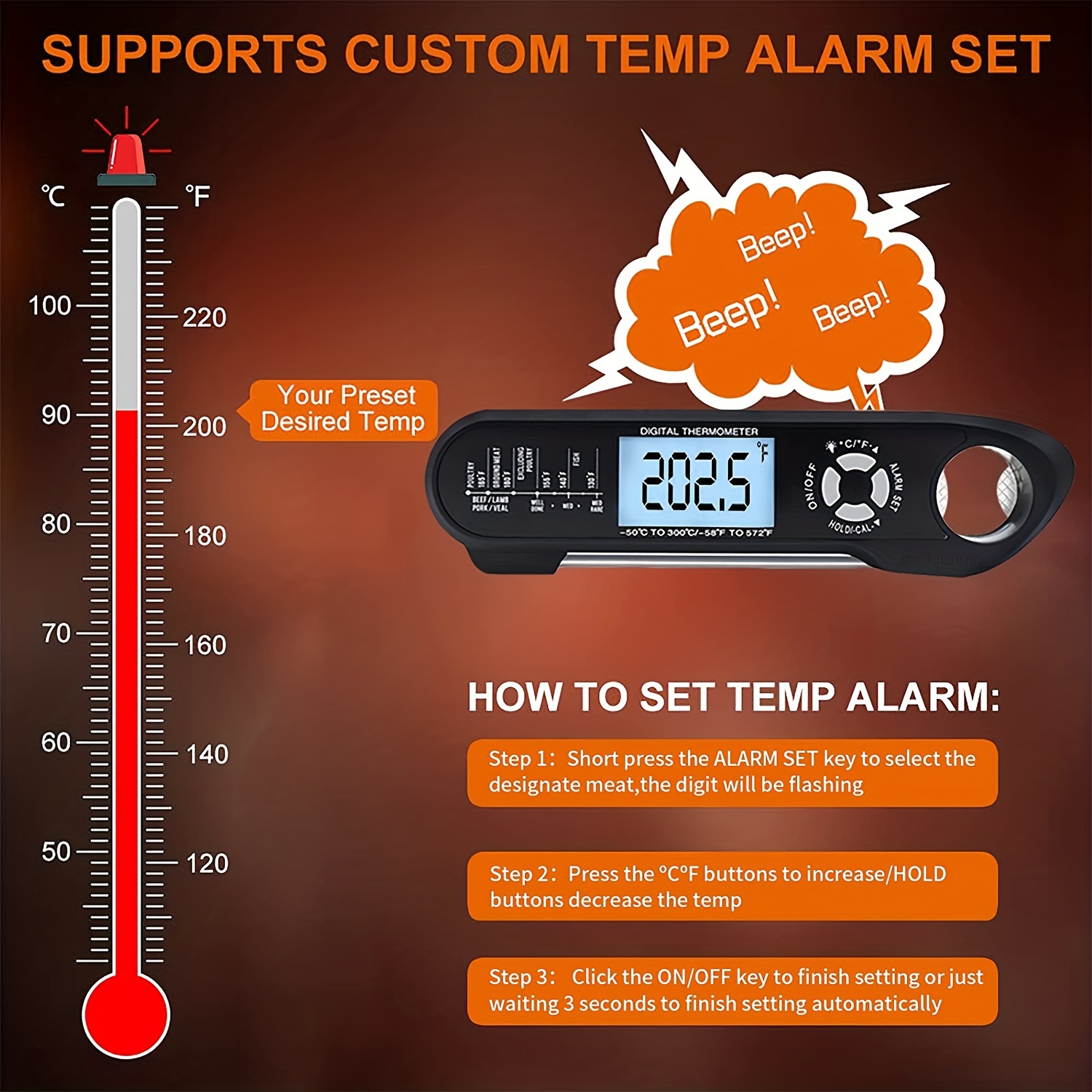 EZ Temp Oven Thermometer Probe