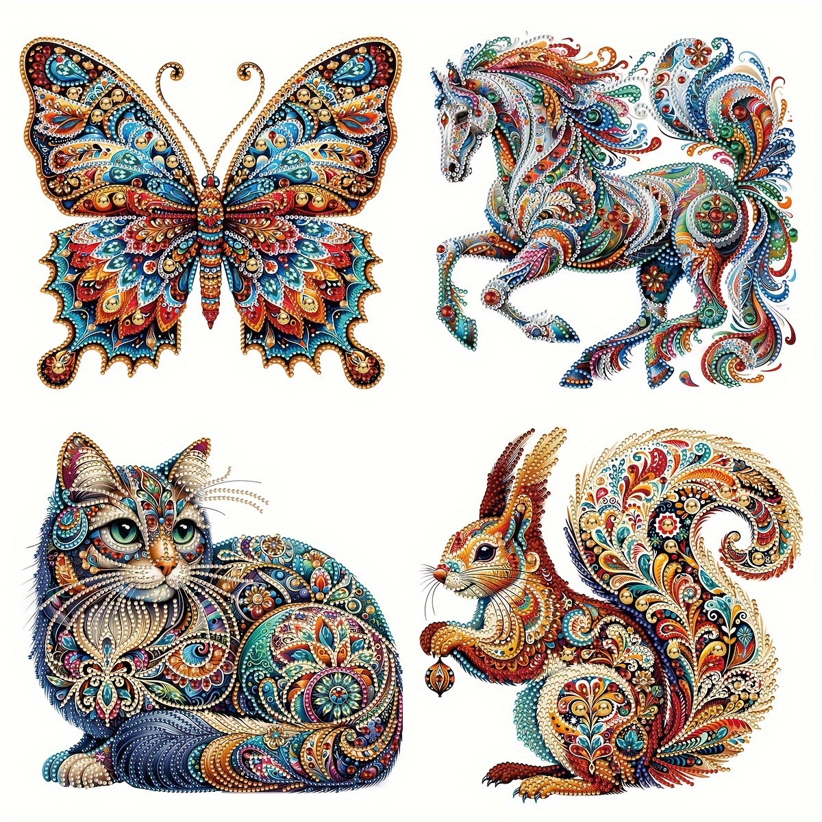 Diamond Art Painting Kits for Children Unicorn Owl Cat for Kids Room  11.8x11.8in