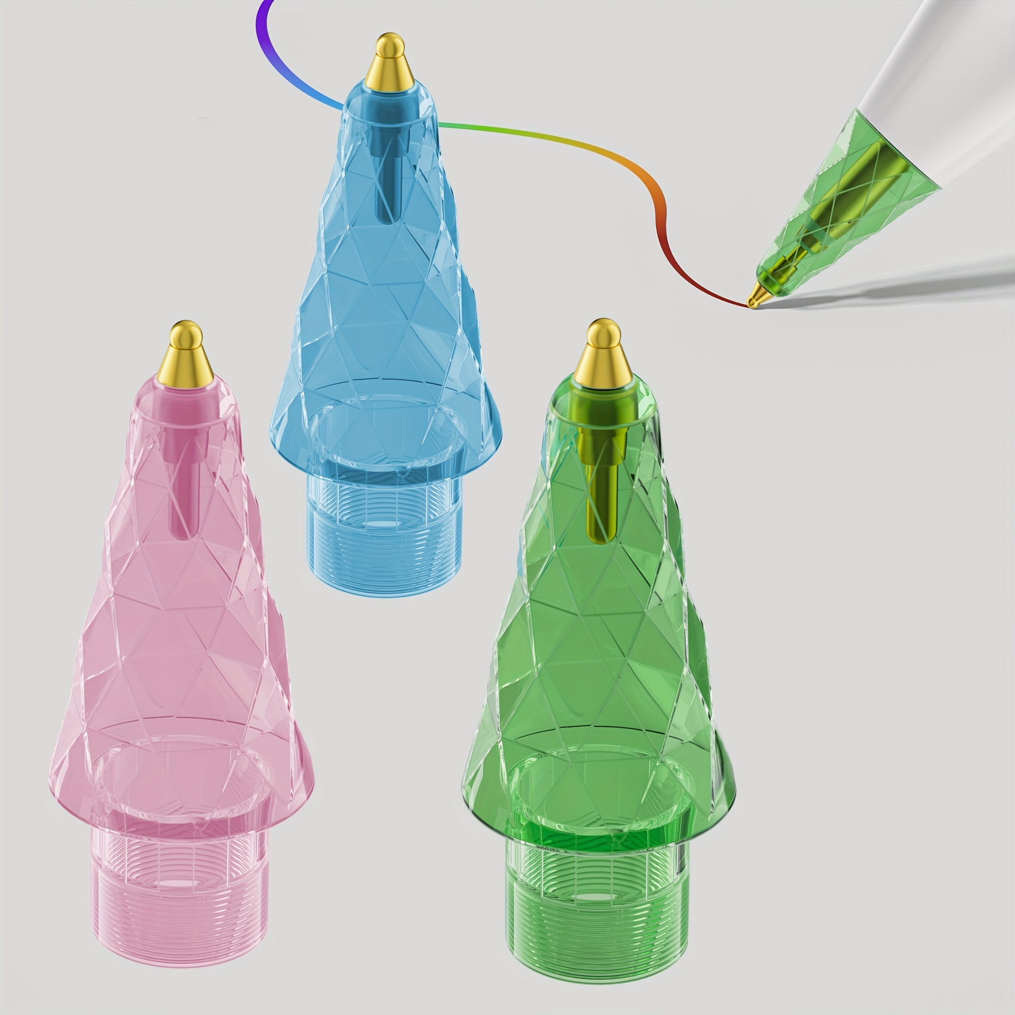 2 Pack Pencil Cap Set For Logitech Crayon Digital Pencil, Replacement  Accessories Pencil Nib Cover+ Protective