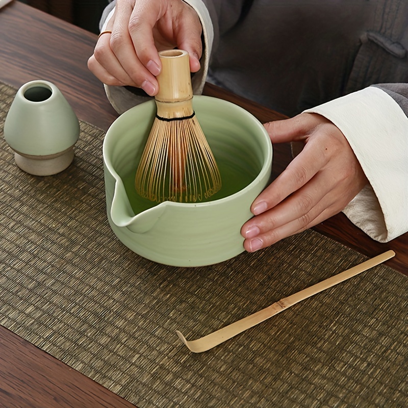 TEANAGOO Juego de té japonés Matcha Whisk Set Matcha Bowl Bamboo Matcha  Whisk (chasen) Scoop (chashaku) Matcha Whisk Holder Kit de fabricación de  té