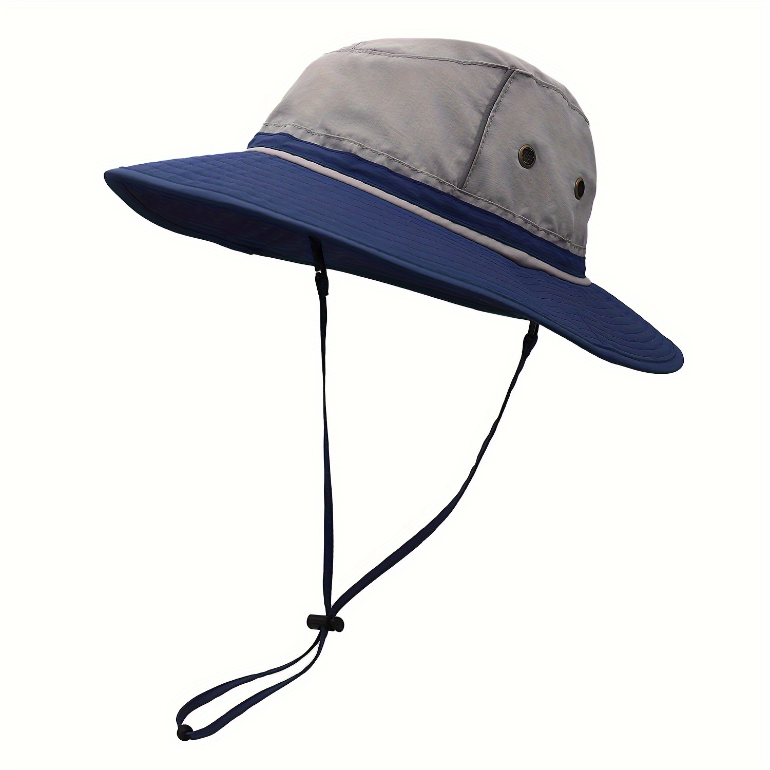 1pc Men's Summer Big Brim UV Protection Sunscreen Bucket Hat, For Outdoor Fishing, Hiking