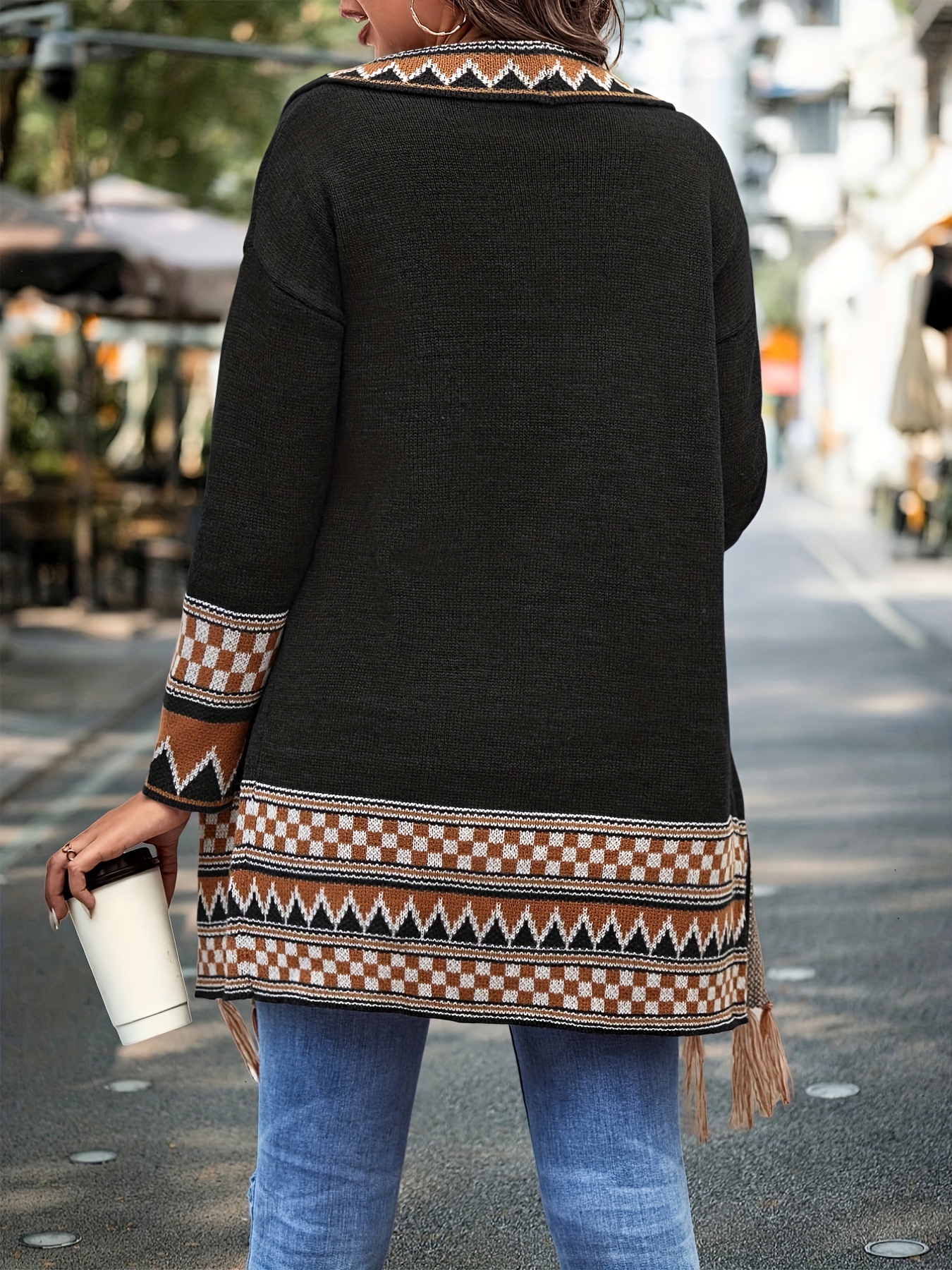 Womens Purses : Tassel Front Sweater