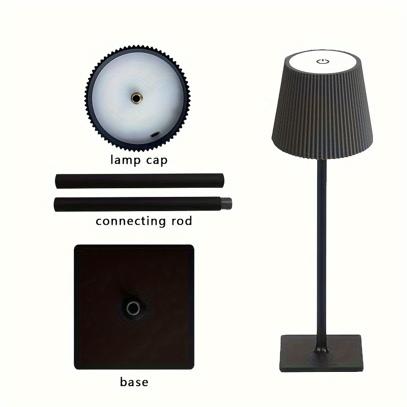  ZZWS Lámpara de mesa inalámbrica recargable – Modernas lámparas  táctiles para mesa – Lámpara de noche LED regulable, lámparas inalámbricas  para mesita de noche de Navidad, dormitorio, sala de estar, 