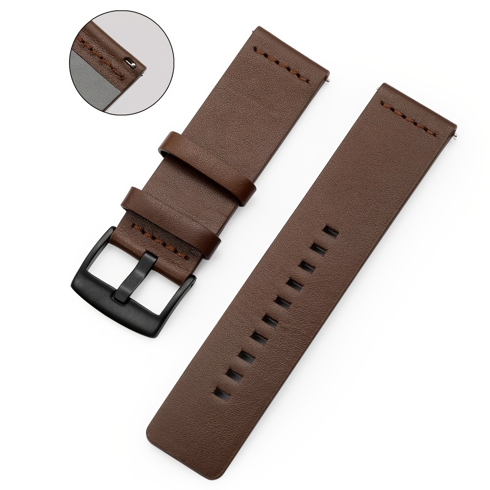 Dark Brown Leather Band for Samsung Galaxy Watch 3 Active 2 