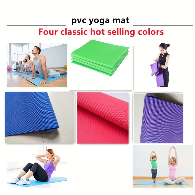 Esterilla Yoga Gruesa Antideslizante Color Morado Portátil - Temu