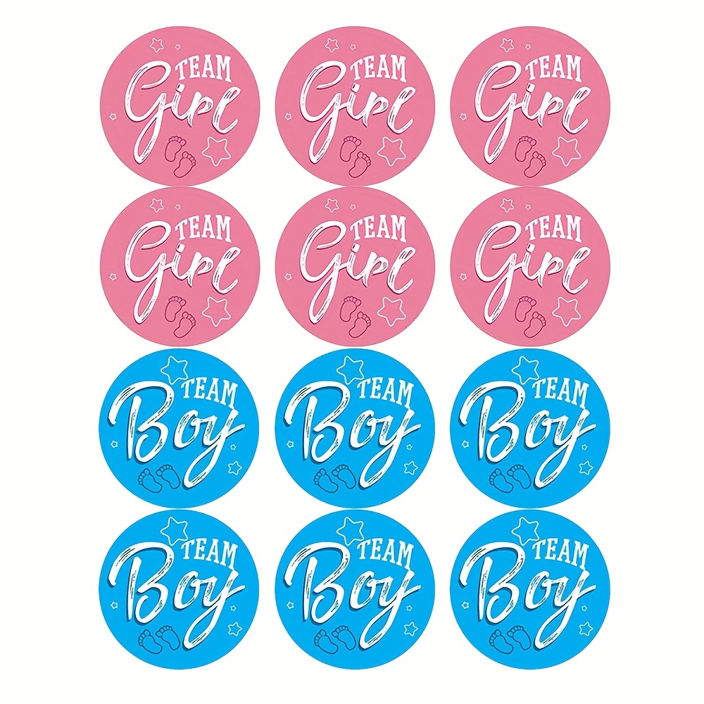 Team Boy Team Girl Stickers Boy Girl Sticker Gender Reveal - Temu