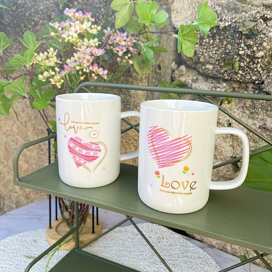Couple Cup Ceramic Coffee Kiss Mug - Creative Valentine's Day Wedding  Birthday Gift- Perfect gifts for loved one 