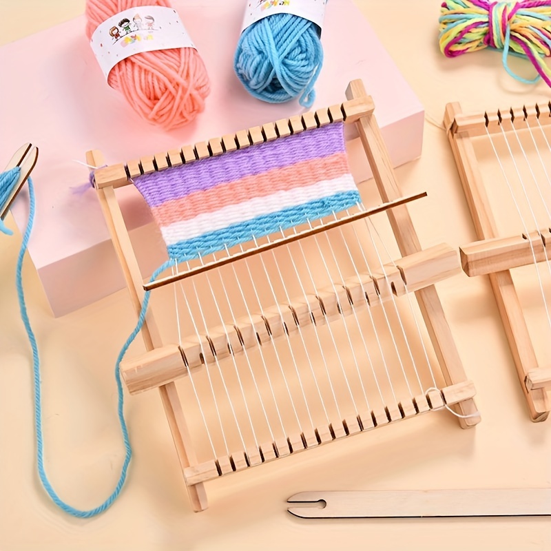 Poupée en bois Corde Tricoter Aiguille Enfants Fait à la main Bricolage  Métier à tisser Fabricant Fil Laine Set Crochet Outil Tricoter Accessoire