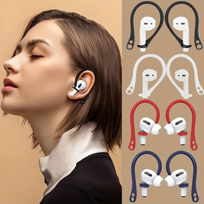 Auriculares Pares de ganchos para la oreja antipérdida 2 pares de puntas de  gancho para la oreja Ganchos de seguro de silicona para reemplazo de  auriculares