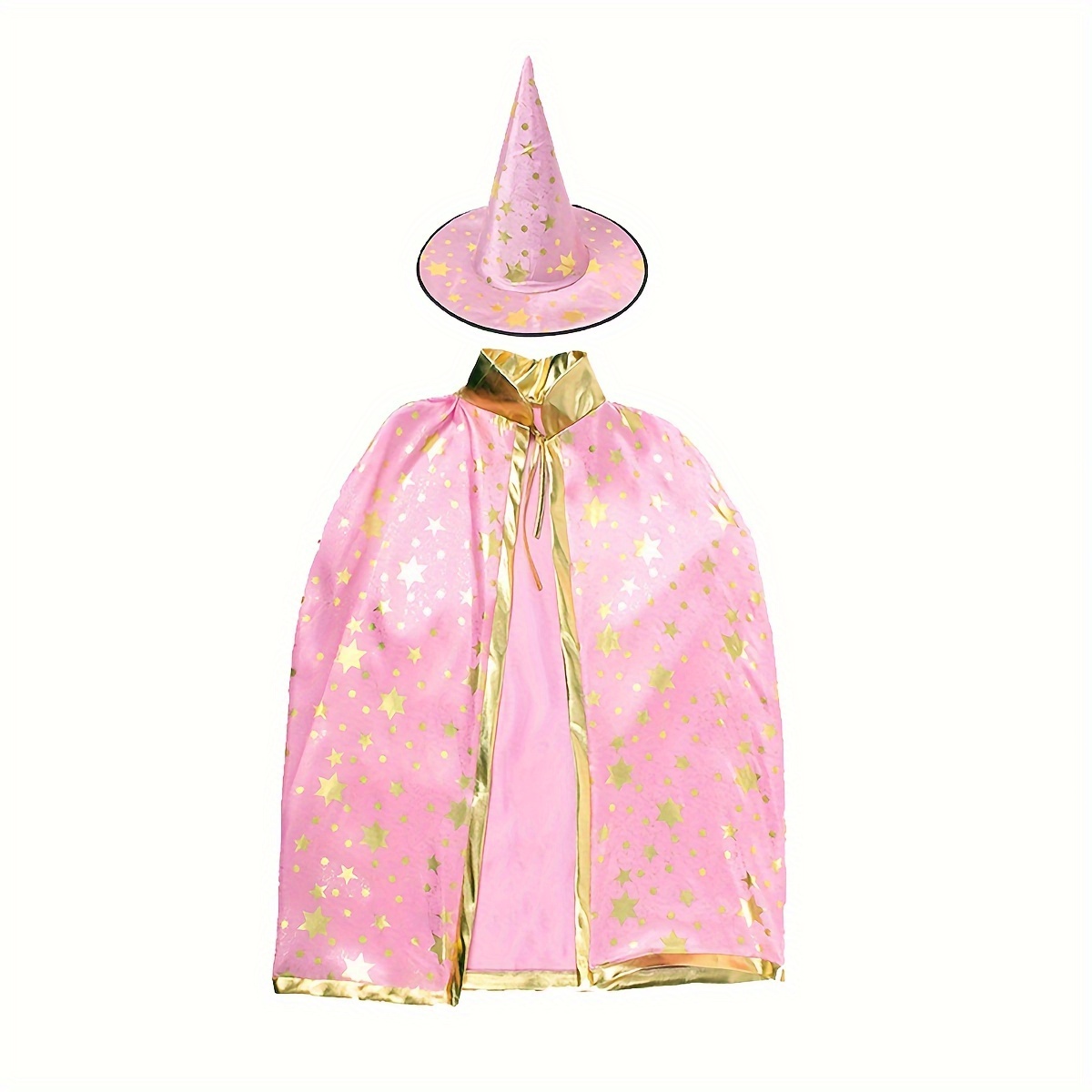 2pcs Halloween Cloak & Witch Hat Kids Cosplay Costume Props