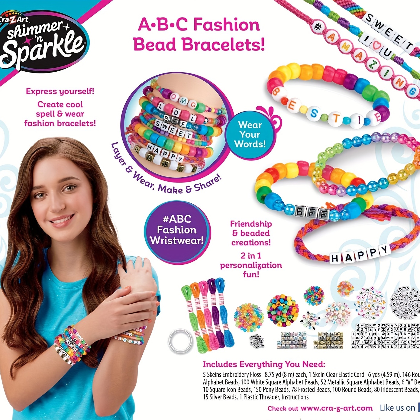 Kit pulseras arcoiris Shimmer 'n Sparkle