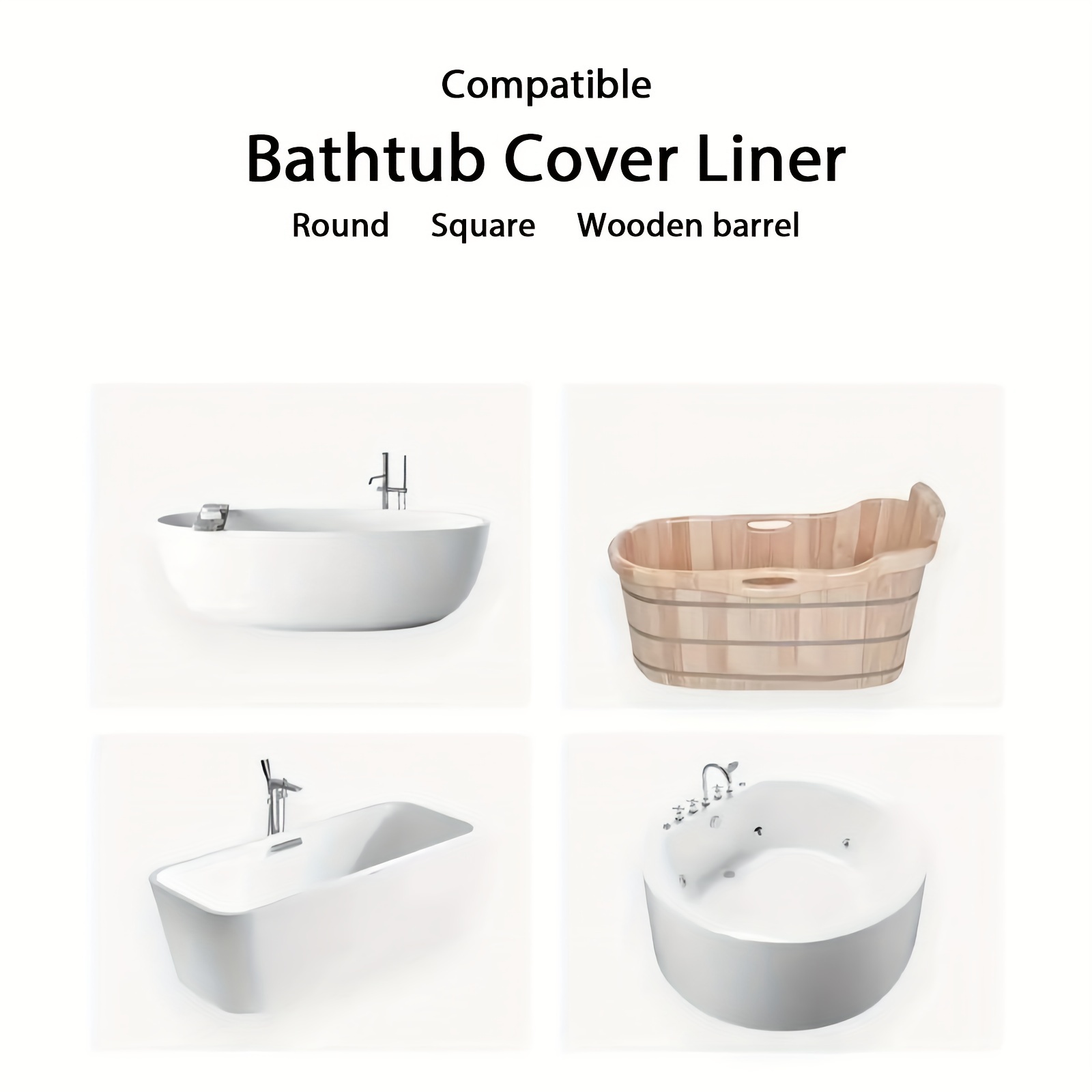 Disposable Bathtub Cover Liner Large Bathtub Liner Plastic - Temu