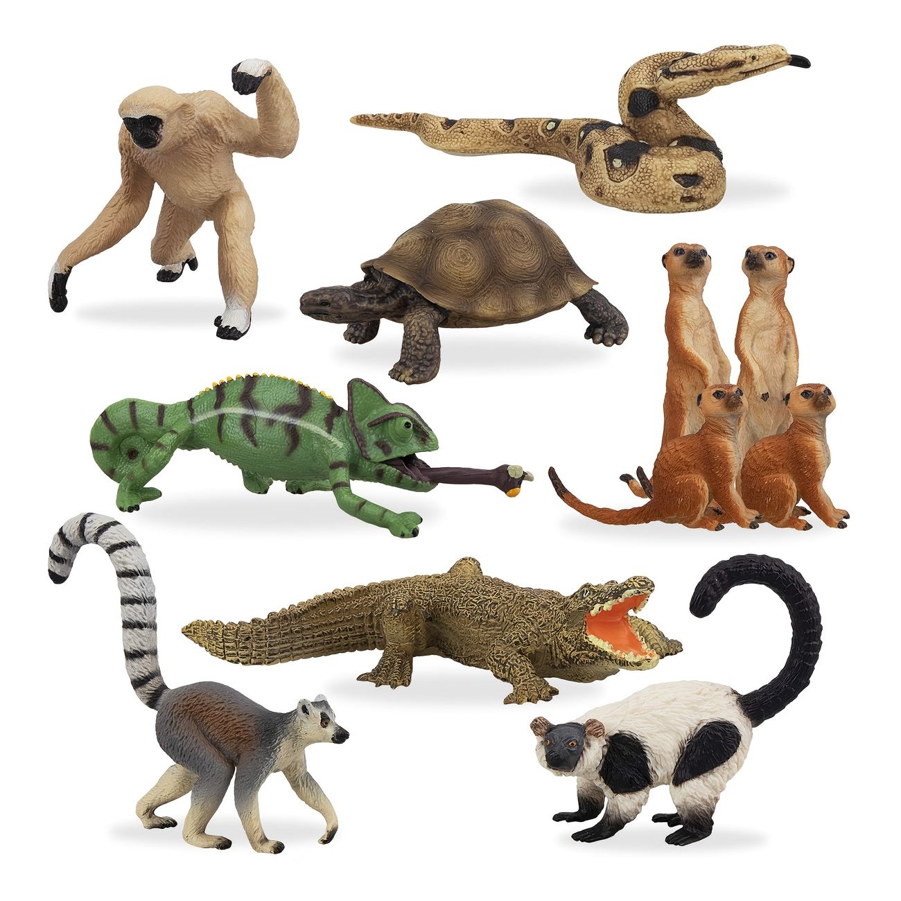 11pcs Madagascar Jungle Animals Figurines Toy With Meerkat Lemur Chameleon  Crocodile Jungle Forest Zoo Animal Figures Set Christmas Birthday Gift  Party Favor School Project For Kids Toddlers - Toys & Games - Temu